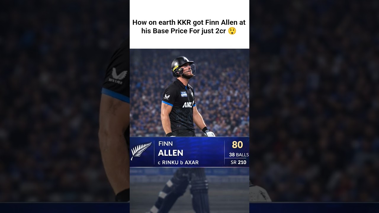 Unbelievable that KKR got Finn Allen at his base price of just ₹2 crore 😲 