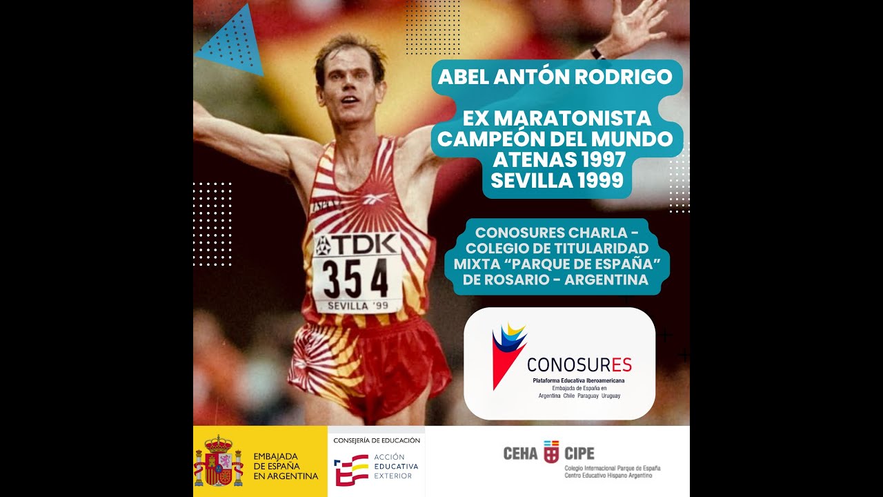 CONOSURES-Charla Abel Antón, maratonista bicampeón mundial y alumnos del Colegio Parque de España