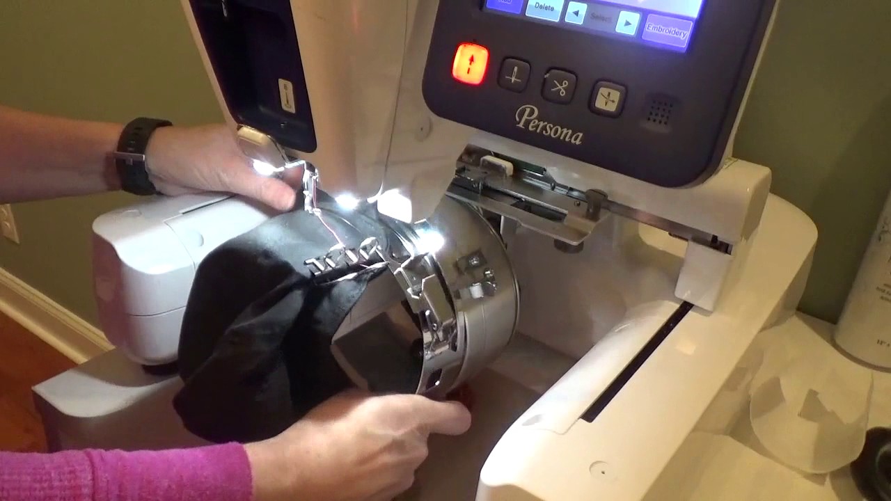 Embroidering a Hat with a Hat Hoop on a Brother Persona PRS 100