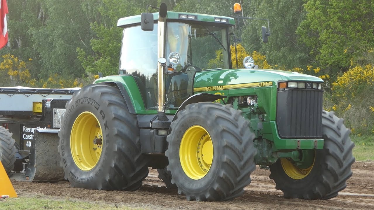 John Deere 8100 Pulling The Heavy Sledge at Lyngså Pulling Arena 2019 | Tractor Pulling DK