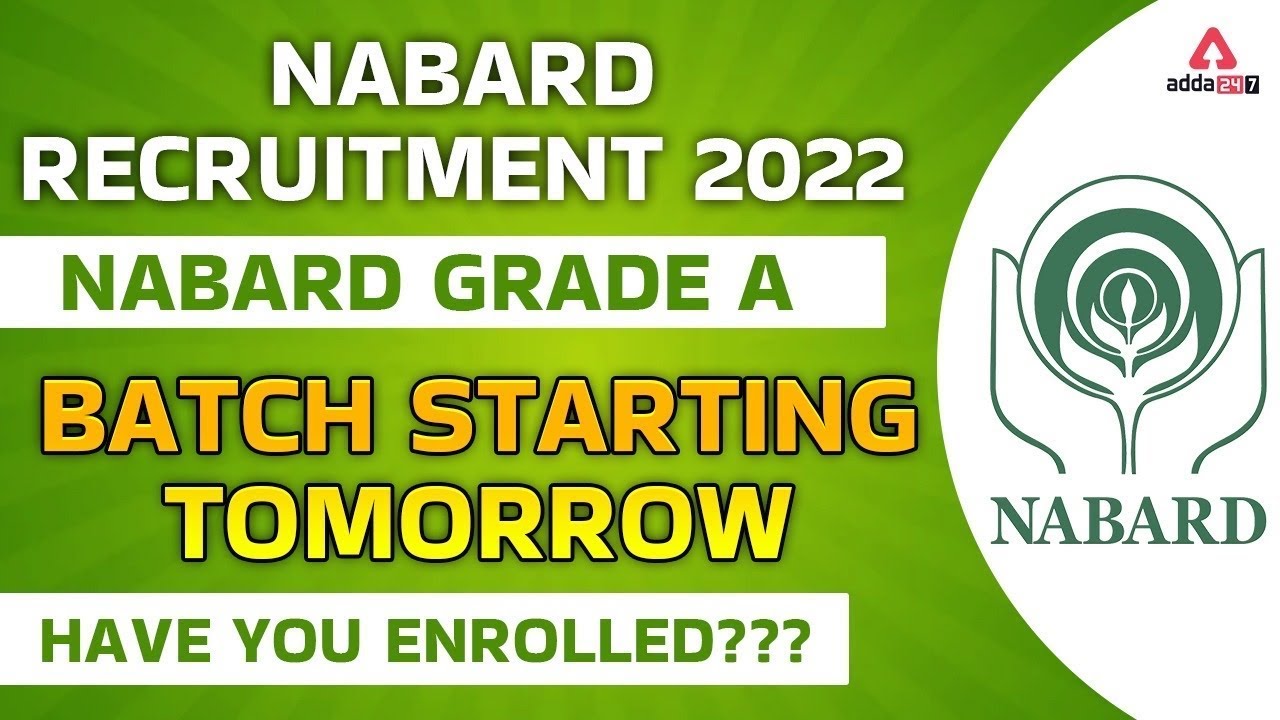 NABARD Recruitment 2022 | NABARD Grade A | Batch Starting Tomorrow | Have you Enrolled???
