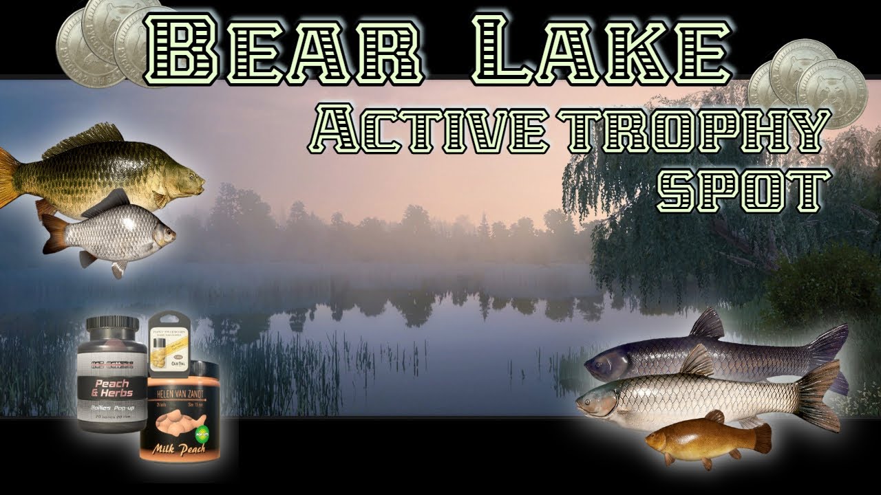 Russian Fishing 4--RF4--Bear Lake--Active spot + Trophies Carp Grass--Gibel Carp