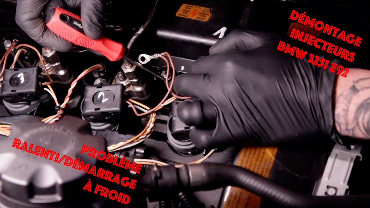 Démontage des injecteurs sur un BMW 325i e92 (moteur N53)