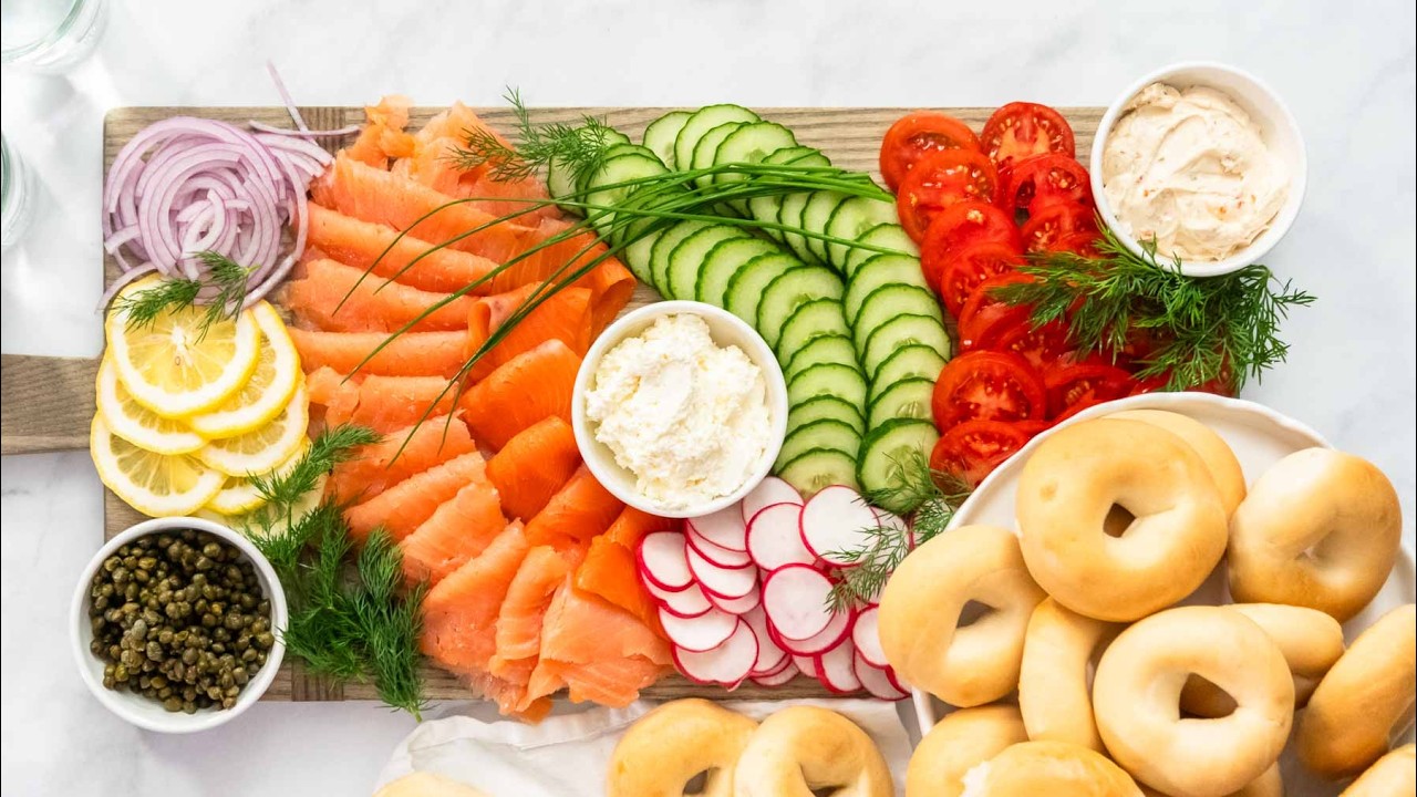 How to Assemble a Beautiful and Tasty Bagel Brunch Board