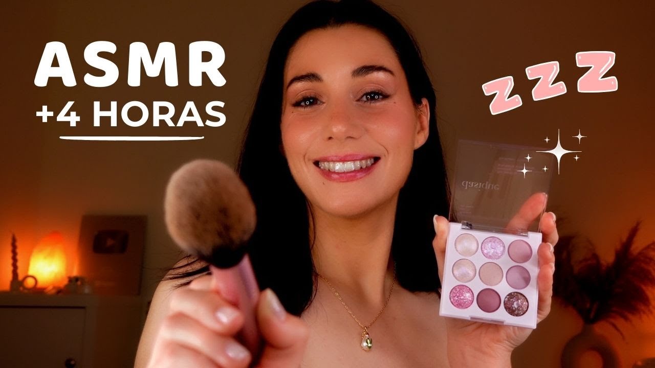 ASMR 4 HORAS 💗💄 TE MAQUILLO HASTA QUE TE DUERMAS 💤 Roleplay en Español Atención Personal