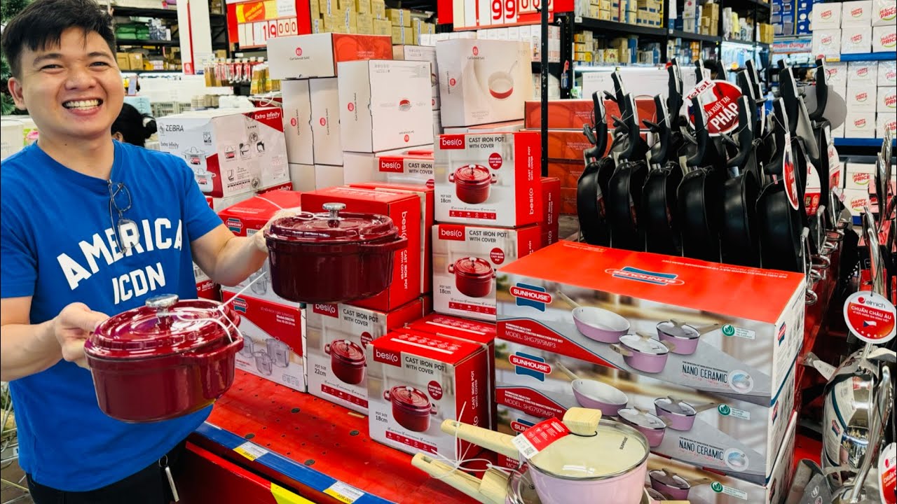 Đẹp Mê Hồn SIÊU THỊ VIỆT NAM TẾT Giảm Trọn Bộ Đồ Bếp Chén, Dĩa, Nồi Xịn