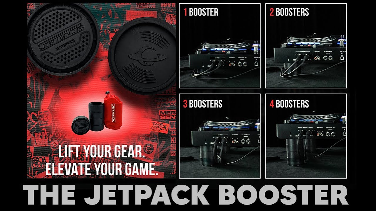 JetPack Booster - A Stackable Rubber Disc System to Elevate Your DJ Equipment