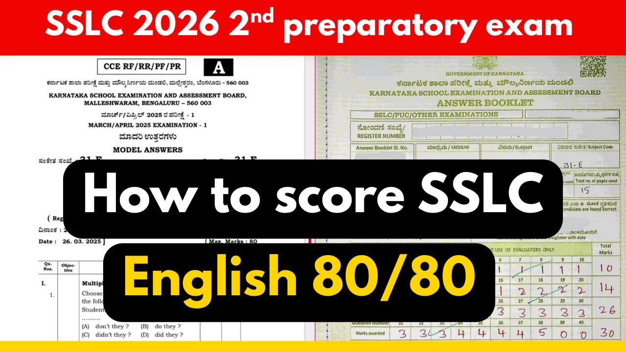 📘 Karnataka English Second Language | OUT OF OUT Marks | SSLC Exam Guide