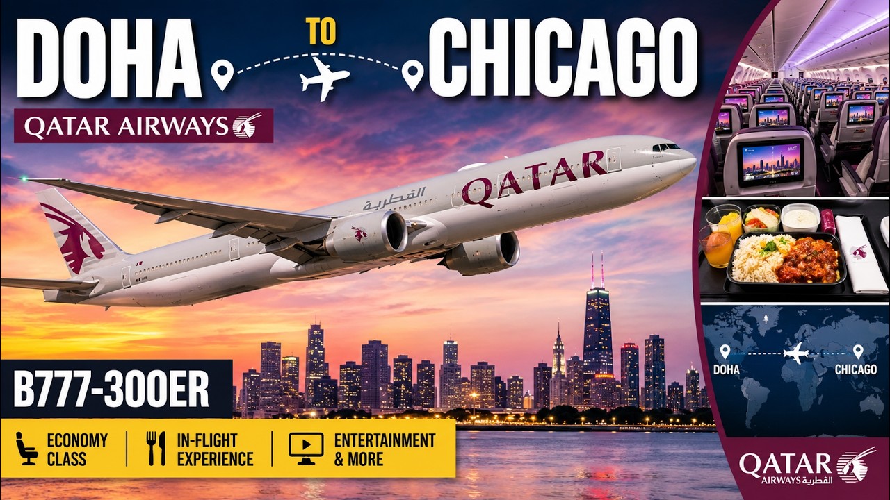 Doha To Chicago I Qatar Airlines Economy
