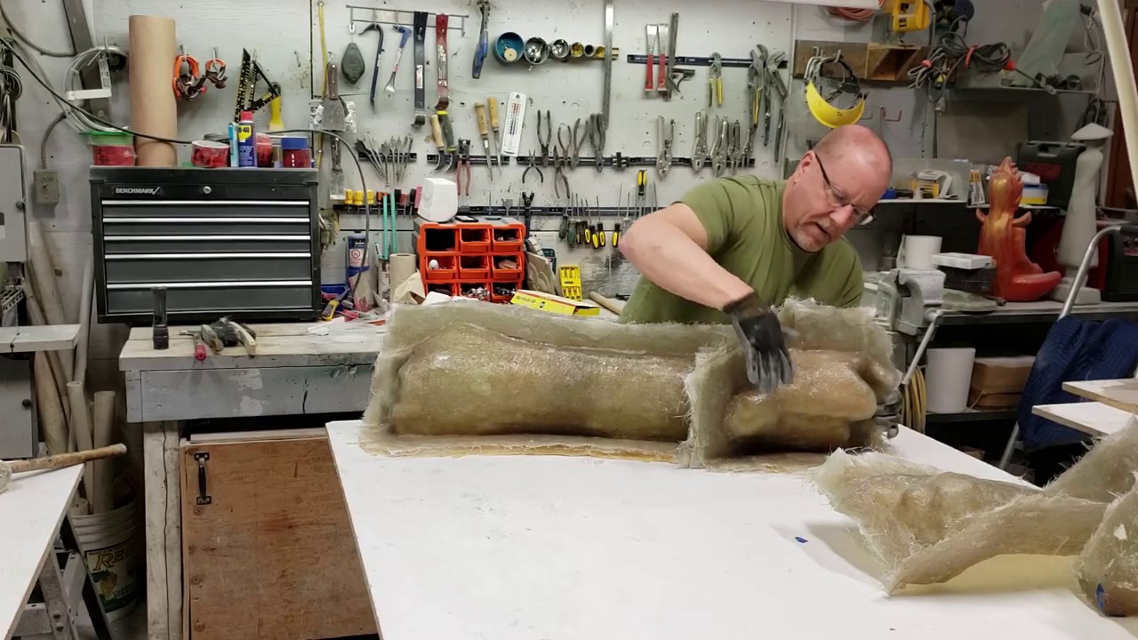 Fiberglass Friday/Large log planter reveal/Sliding mother molds.