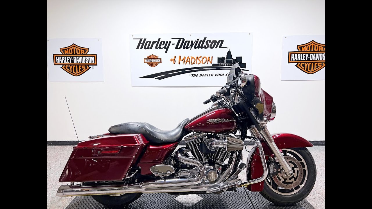 2008 Harley Davidson Street Glide FLHX crimson red sunglo
