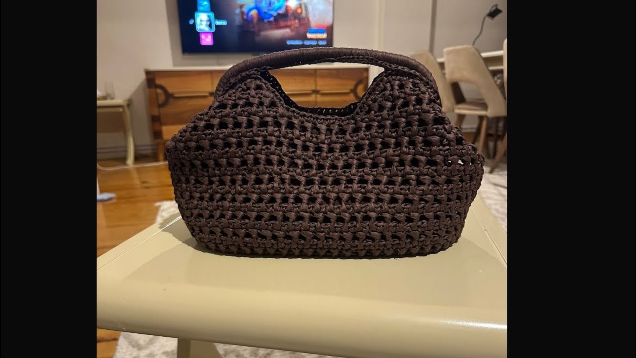 Yeni sezon marka rafya raffia burslu çanta yapılışı #crochet #knitting #örgü #örgüçanta #handmade  