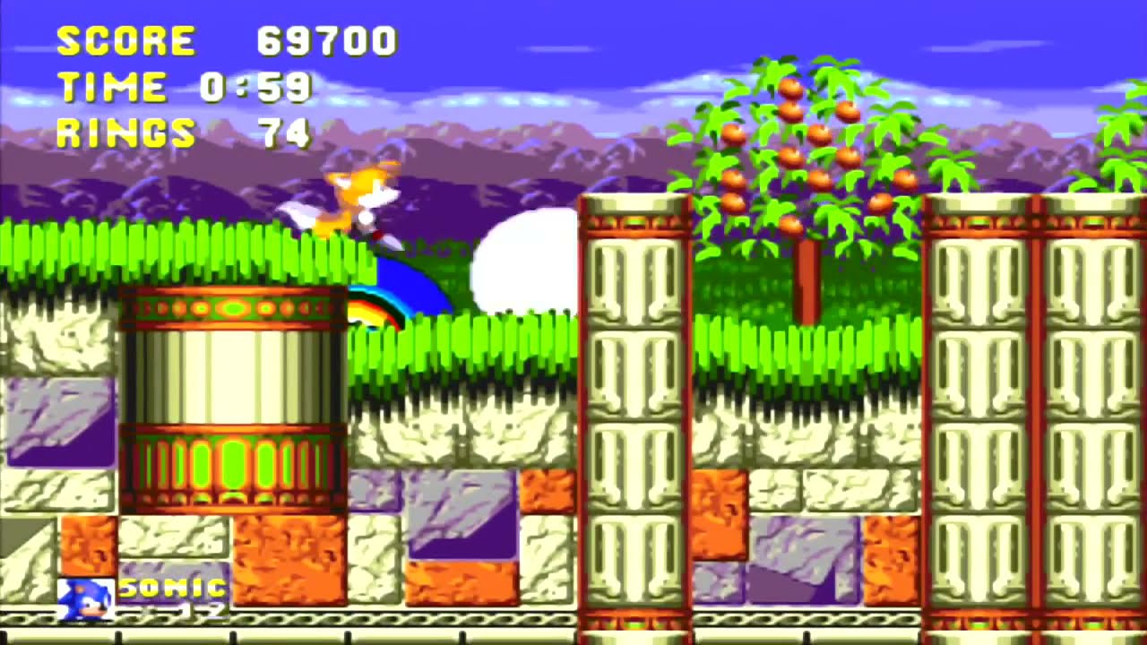 Sonic the Hedgehog 3 [MEGA DRIVE] {MARBLE GARDEN ZONE 1} #73 GamePlay No Commentary