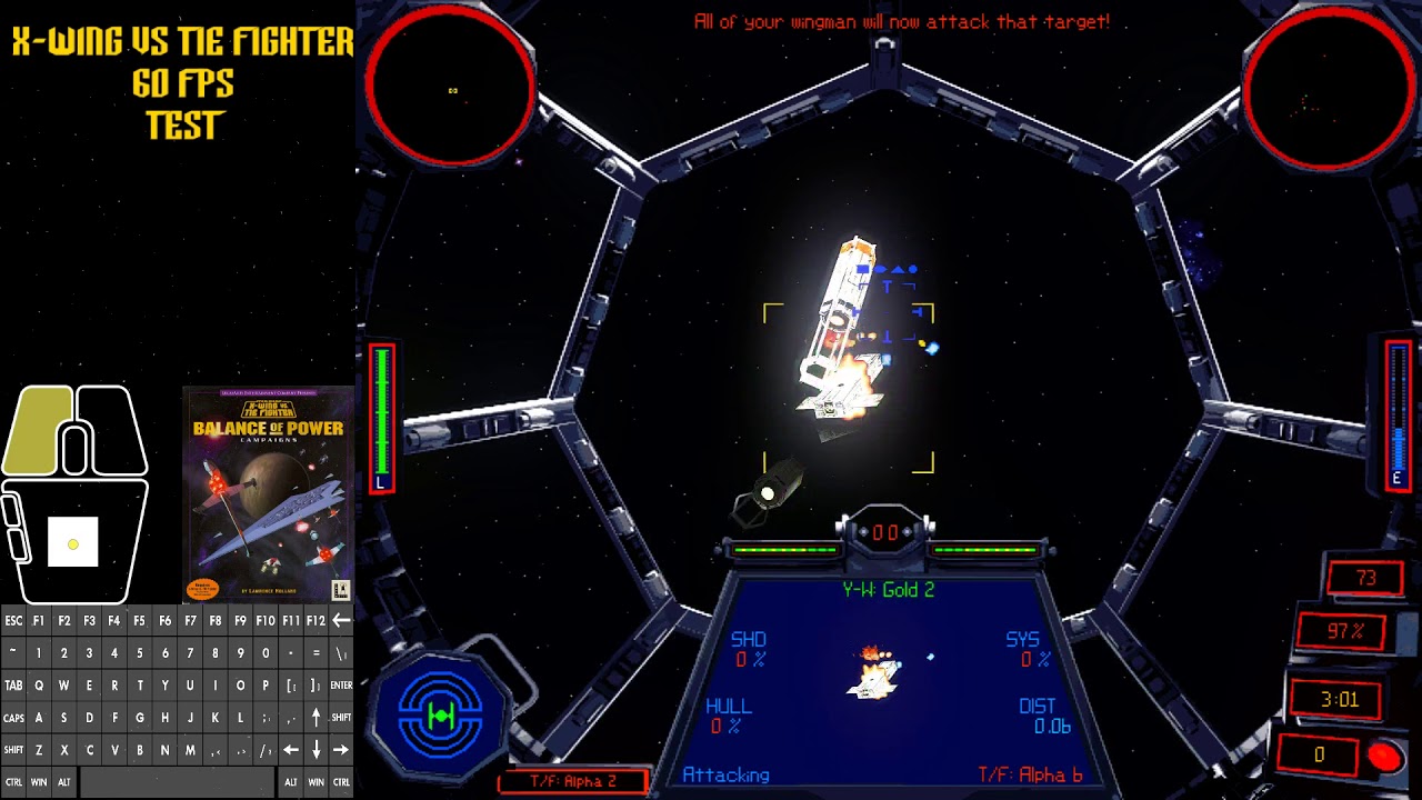 X-wing vs Tie Fighter 60 FPS 1080p