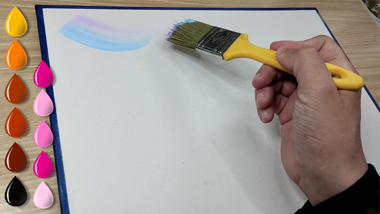 Painting Technique for Beginners / Acrylic Painting / Snowy Landscape