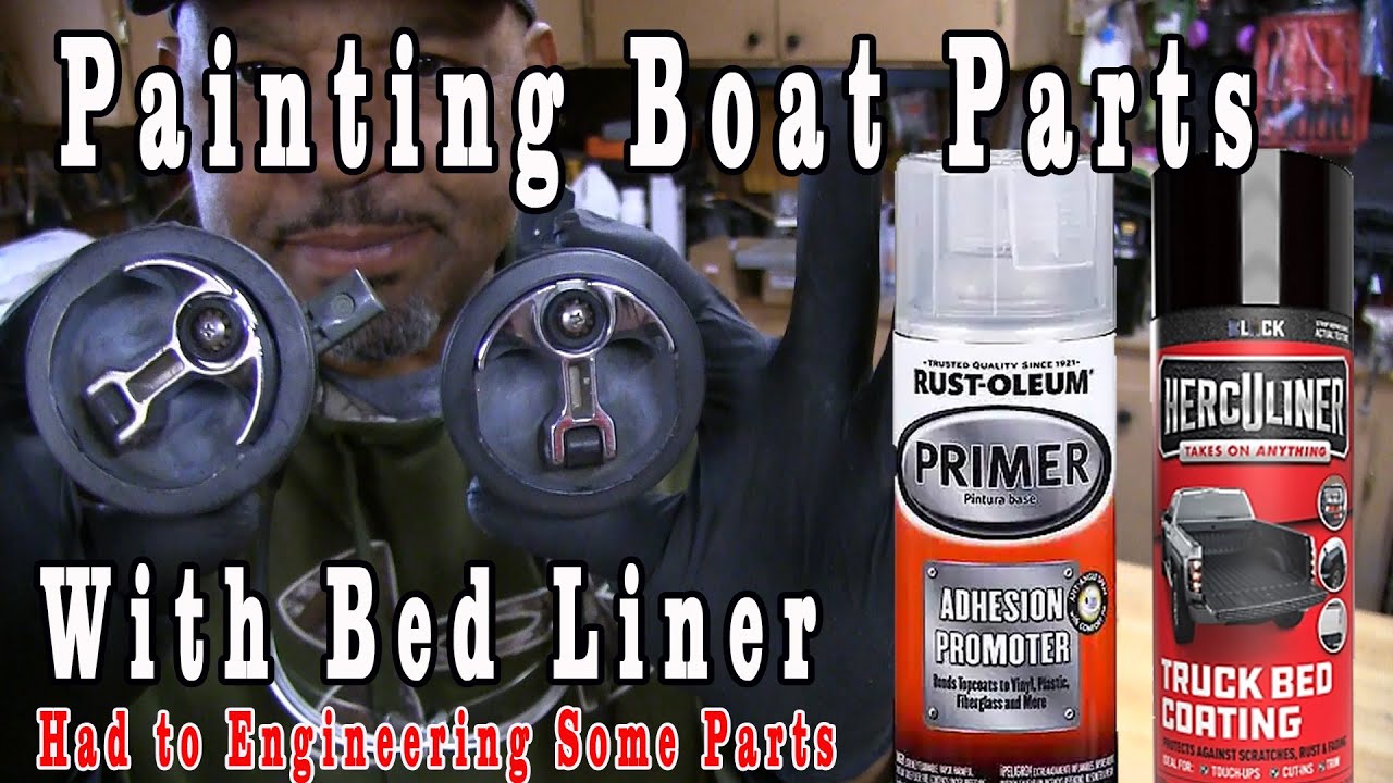 Spray Painting Boat Part With Truck Bed Liner