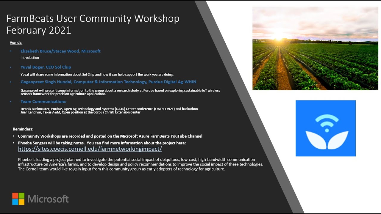 FarmBeats Workshop - 02/2021