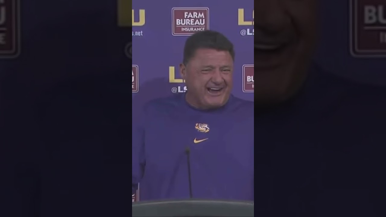 Ed Orgeron with the most epic opening statement after beating Texas A&M in his final game at LSU