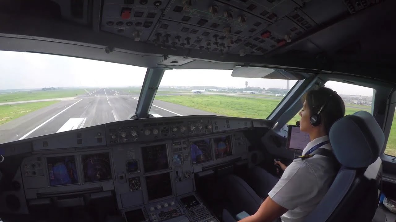 A320 landing in New Delhi in India 4K