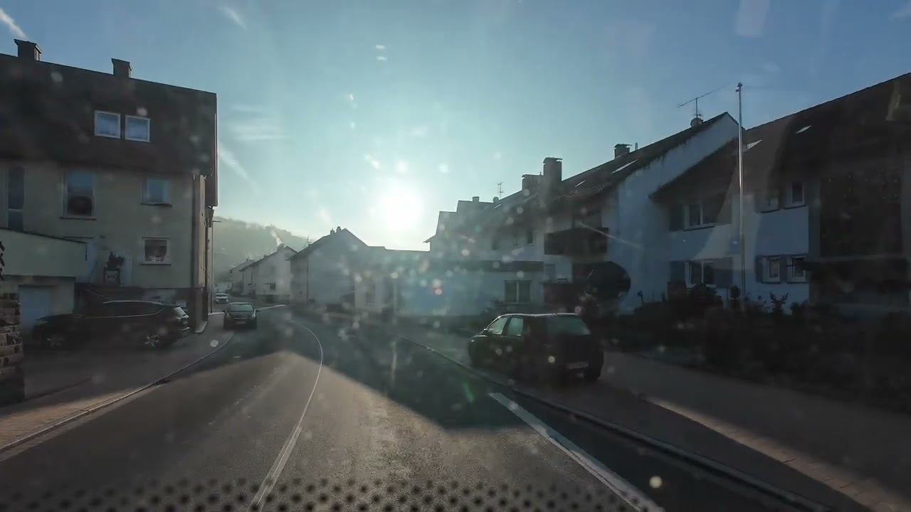 ASMR Bus Ride Through Foggy Forest Roads in Germany | From Mist to Sunshine