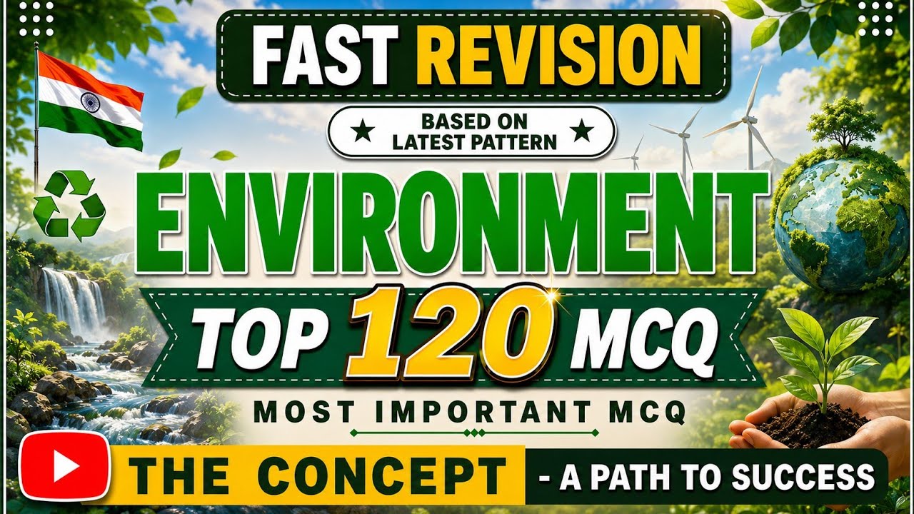 Most Important Top 120 Environment MCQs || Fast Revision Top Environment MCQs for 2026