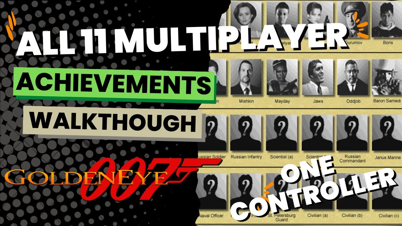 All Multiplayer Achievements (Using One Controller) - Goldeneye 007