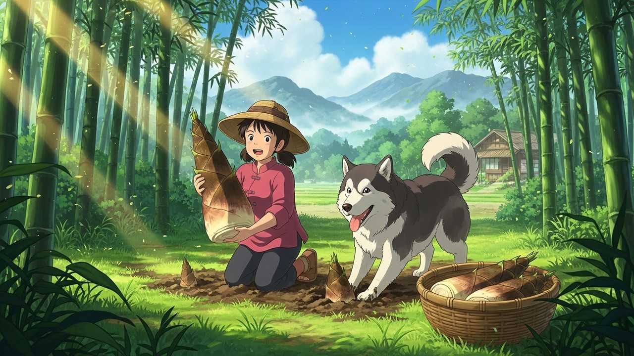 From Bamboo Forest to Cozy Family Dinner | Smoked Goose & Bamboo Shoot Stew | Ghibli-Style ASMR