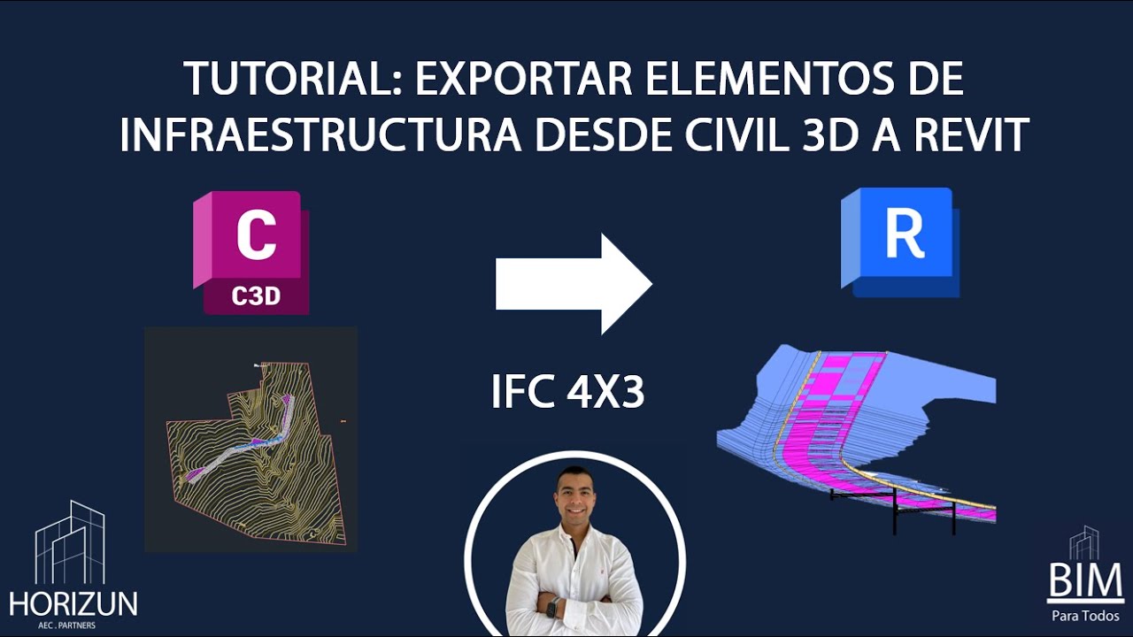 Exporta Elementos de Infraestructura de Civil 3D a Revit: Guía Práctica BIM usando IFC 4x3