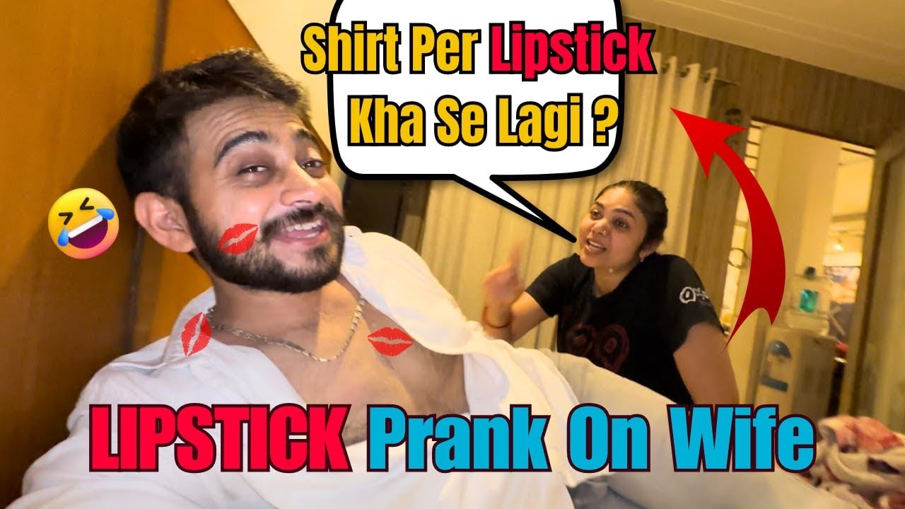 Shirt Per Lipstick Ka Nishan Kha Se Aaya👿 | Lipstick PRANK On Wife | ​⁠@rajveervlog