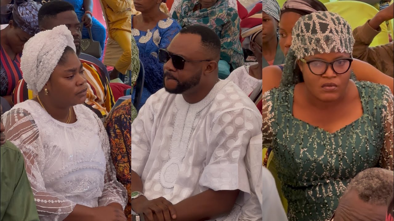 ENIOLA AJAO SHOW GREAT EMOTIONAL SUPPORT TO ODUNLADE @ HIS FATHER BURIAL IN EKITI