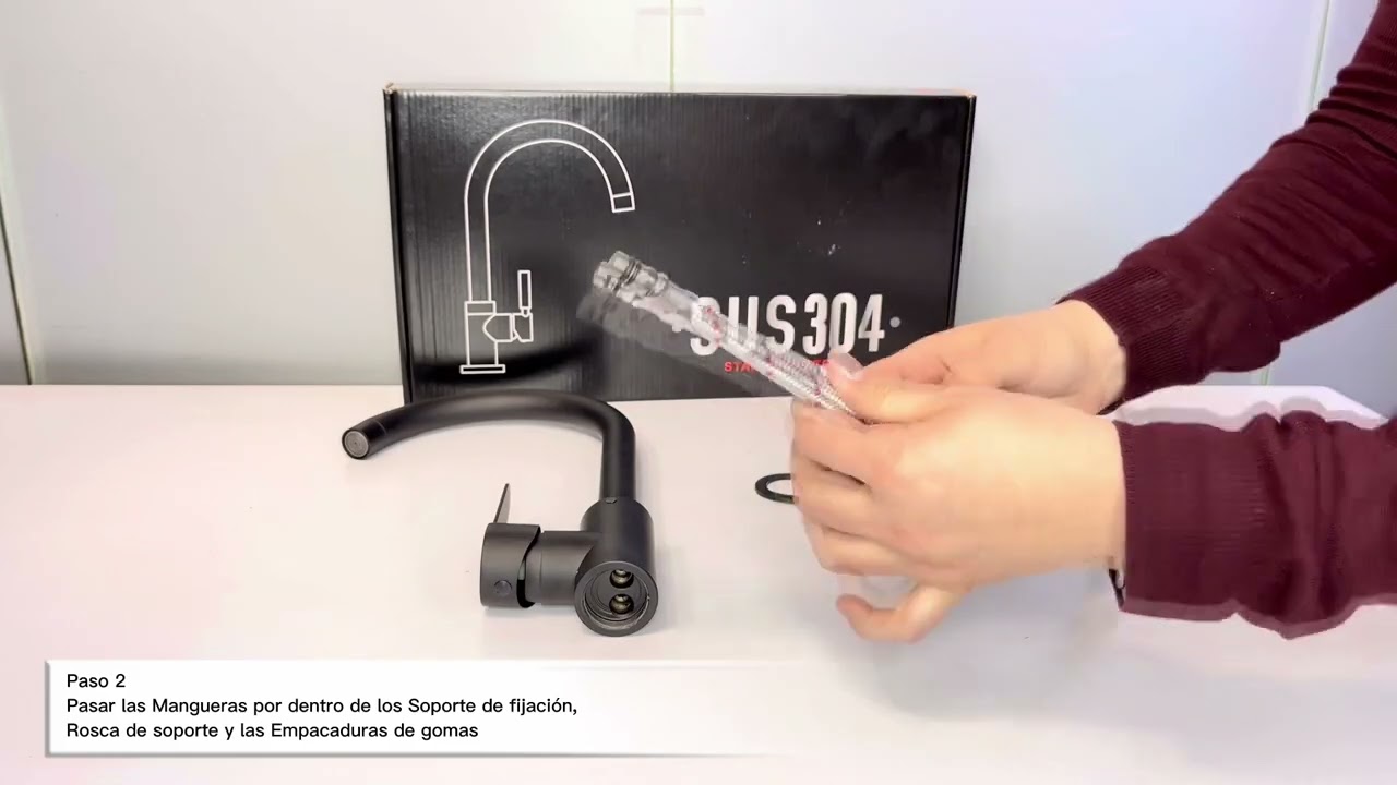 Griferia Lavaplatos Monomando Simple Negro Mate
