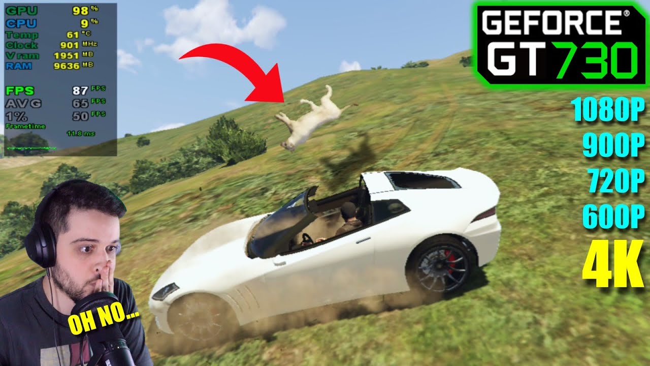 GT 730 | GTA 5 — 4K, 1080p, 900p, 720p и 800x600