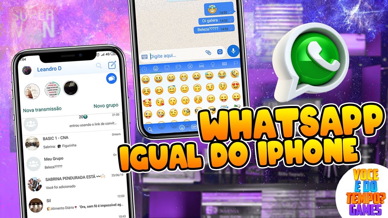 Nova Atualiza&ccedil;&atilde;o WhatsApp Branco Igual do iPhone X - ANTI BAN Agosto de 2019