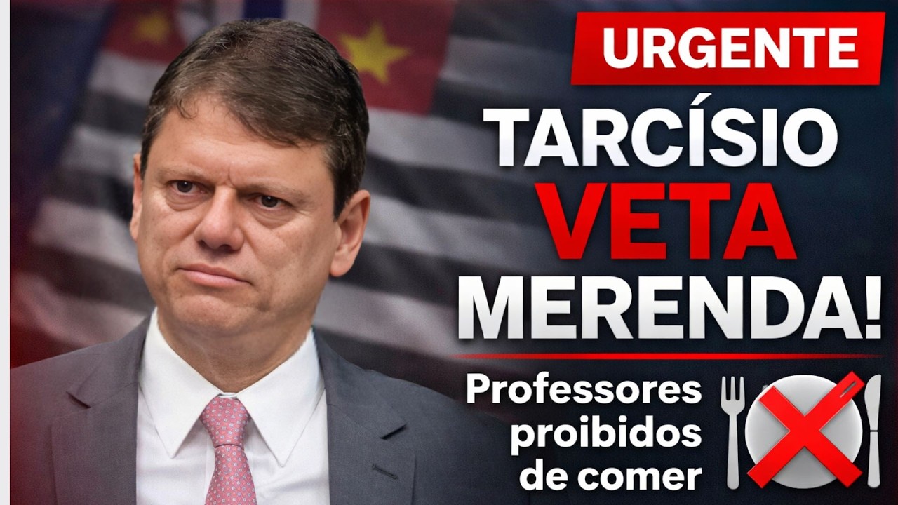 TARCÍSIO VAI VETAR MERENDA PRA PROFESSOR | LIBERA 77 BI PRA EMPRESA E CORTA 11 BI DA EDUCAÇÃO