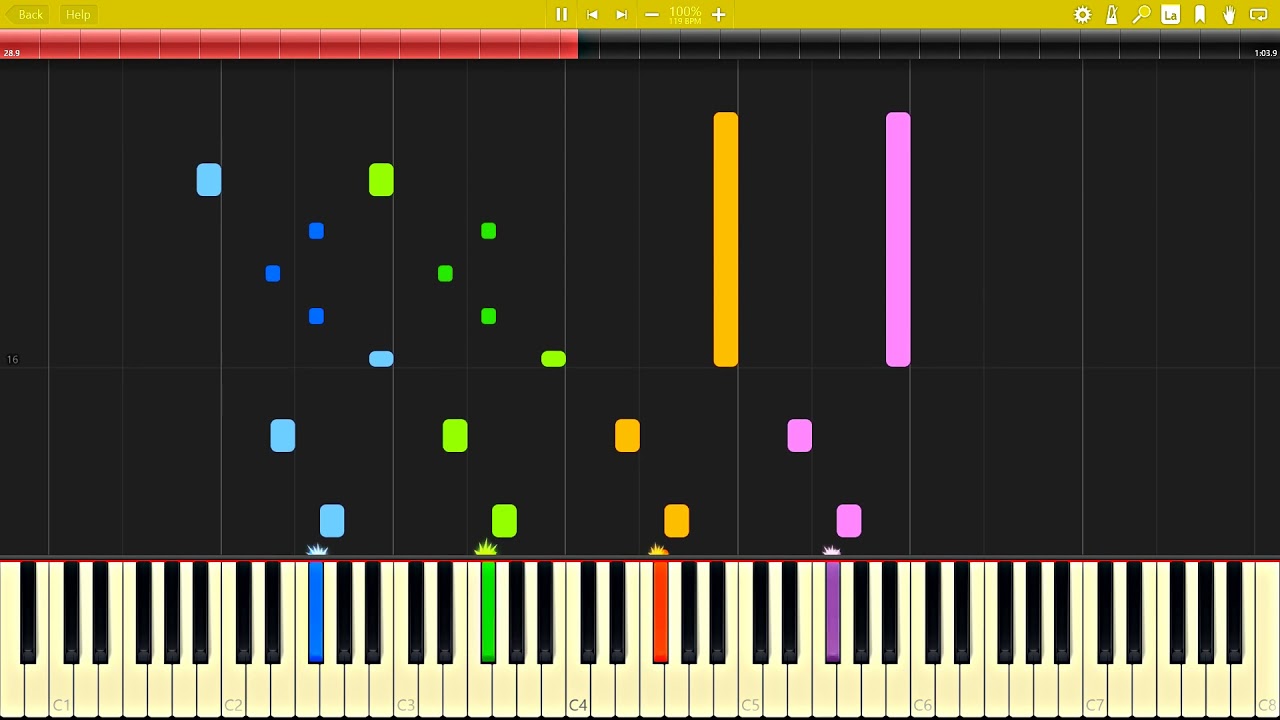 Piano Four Hands - A. Diabelli - Op. 149 Nº28 [Synthesia Tutorial]