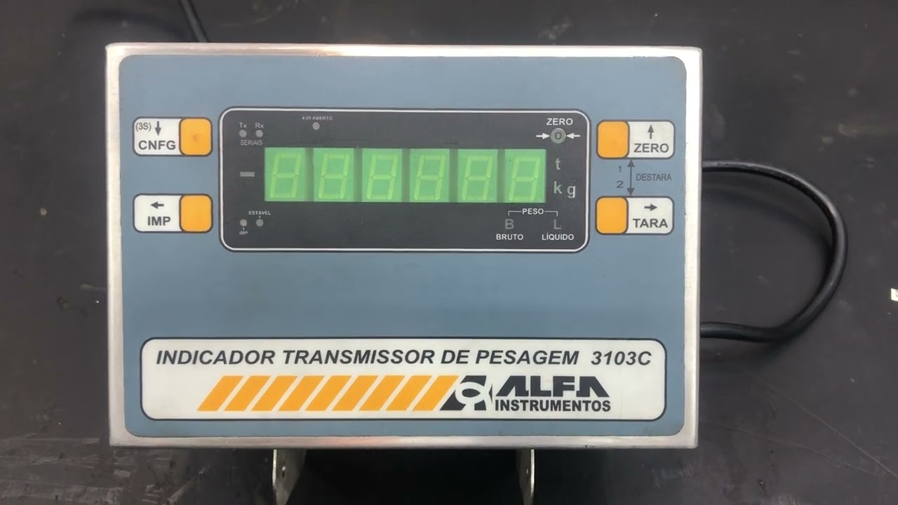Teste Indicador de Pesagem Alfa Instrumentos. NDS: 6615. Or&ccedil;amento: 5336.