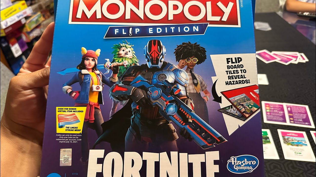 Unboxing Monopoly flip edition fortnite