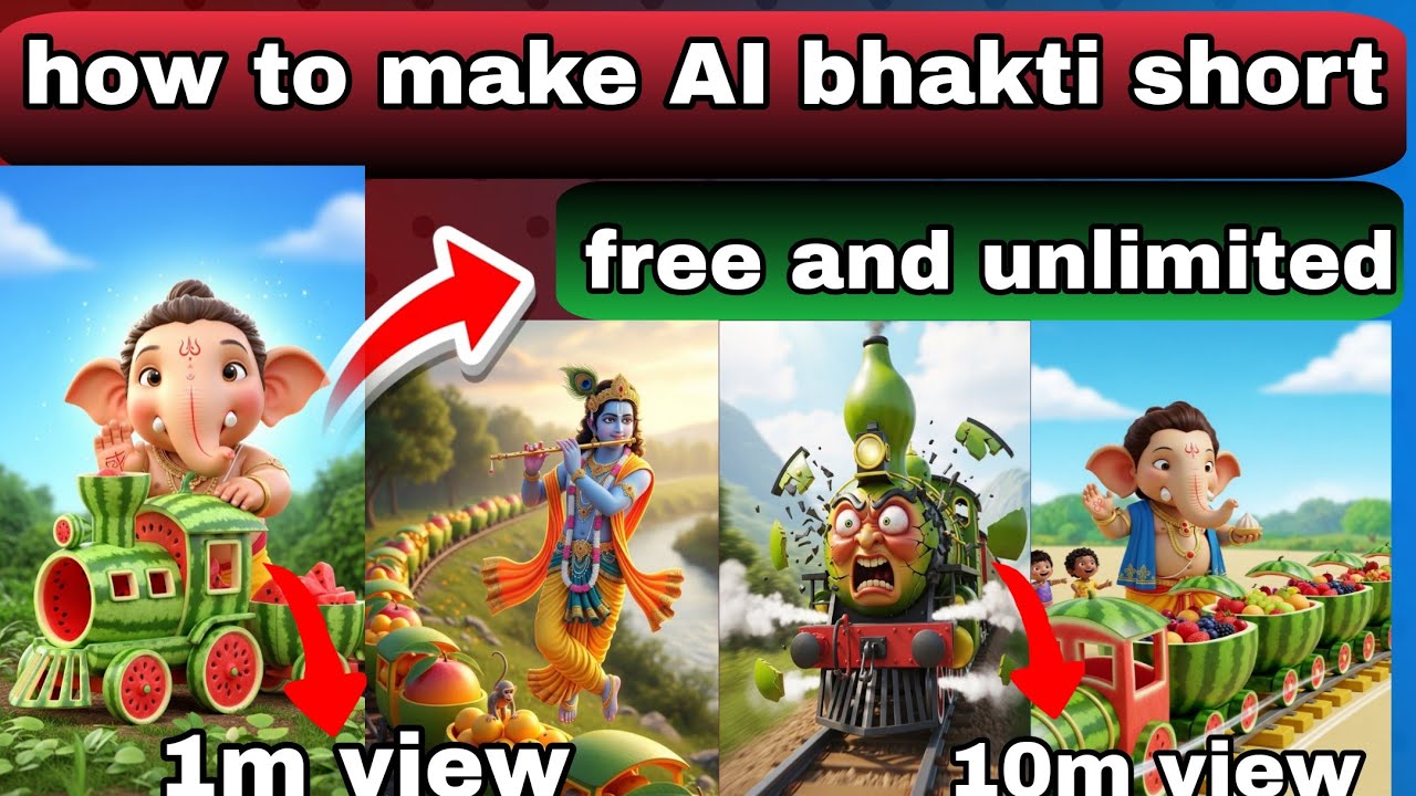 🔥 AI Bhakti Video | kaise banaye (FREE & Unlimited)💡 pahla short hi hoga viral 😃