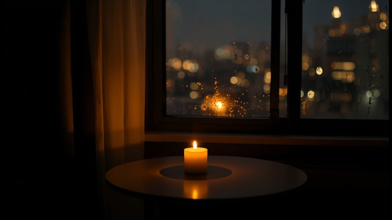 8 Hours of Rain & Warm Candlelight 🌧️🕯️ | Cozy Night Window for Deep Sleep & Relaxation