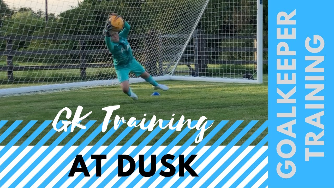 Goalkeeper Training at Dusk - Footwork & Handling in a Full Size Goal | Using a Forza Rebound Net