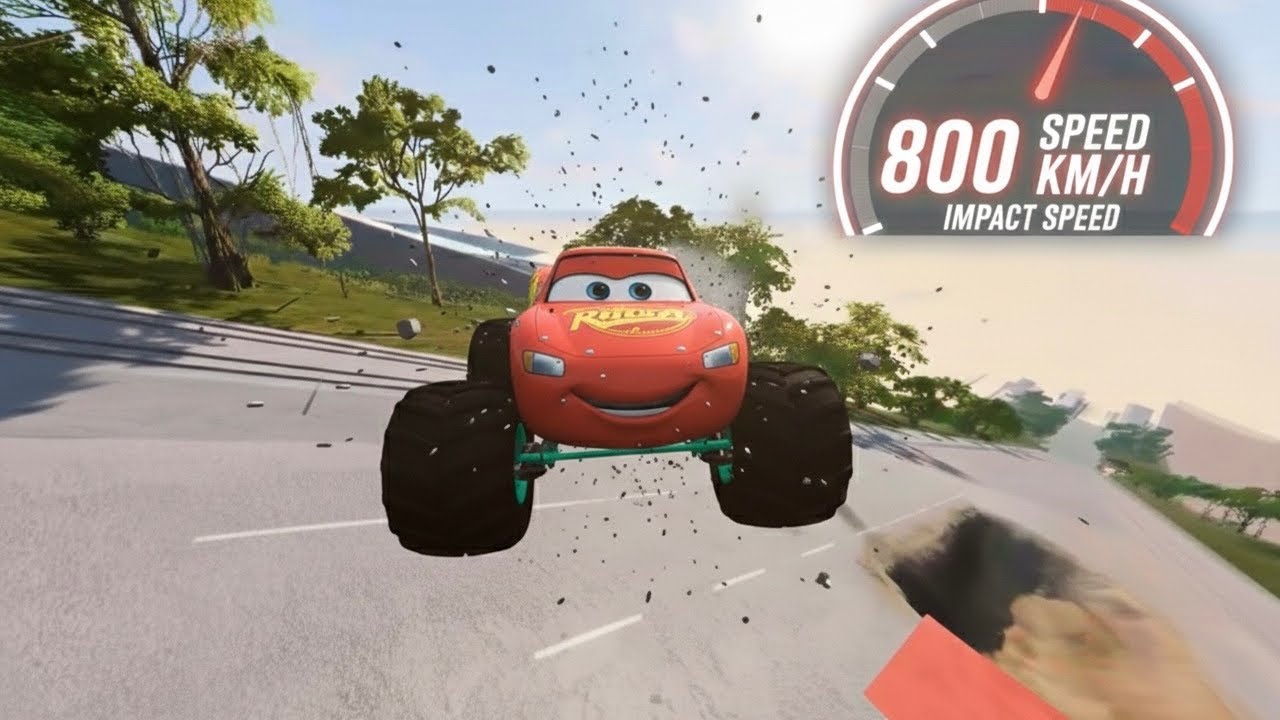 BeamNG Drive Epic Car Crash 😱 | 800 KM/H High Speed Impact Simulation