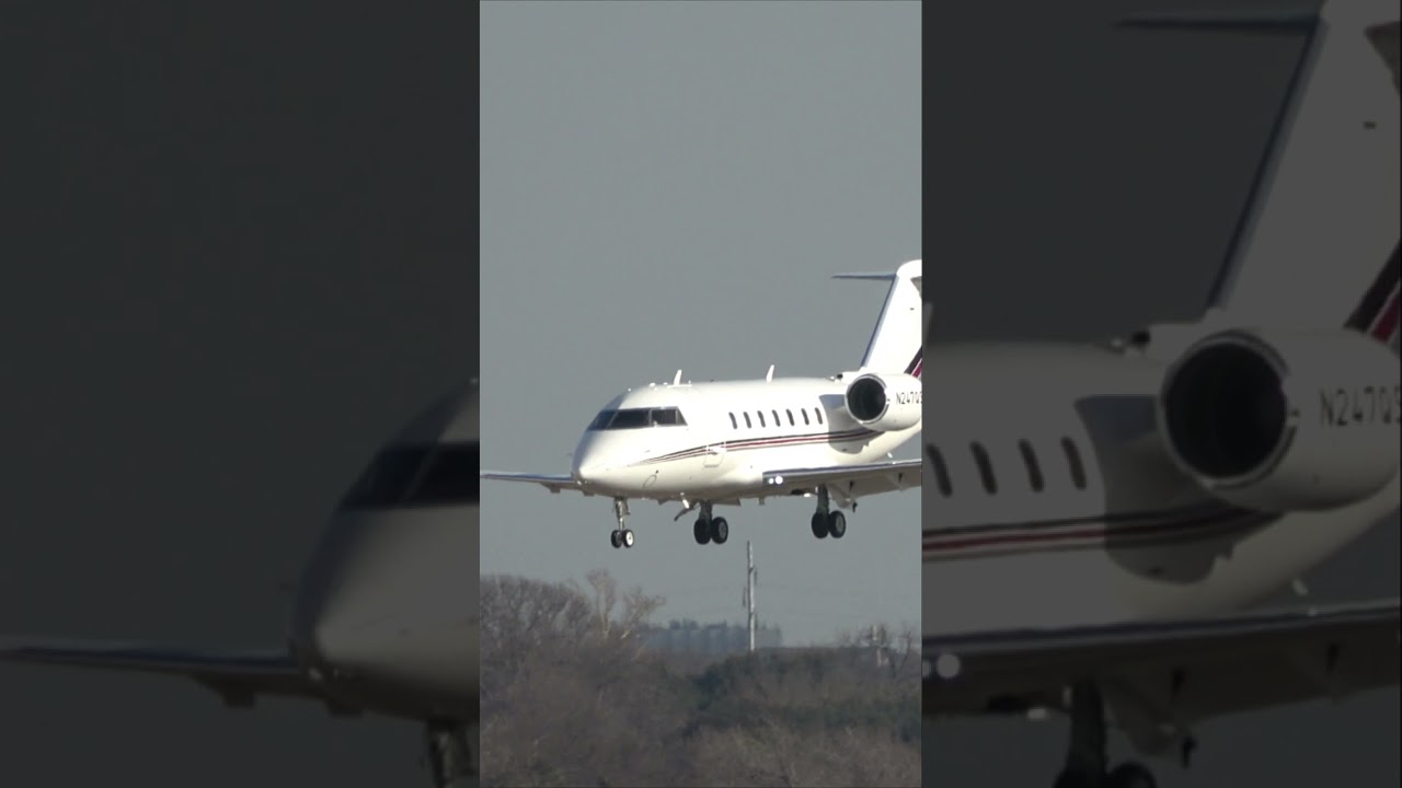 NetJets Challenger 650 N247QS Landing In DAL
