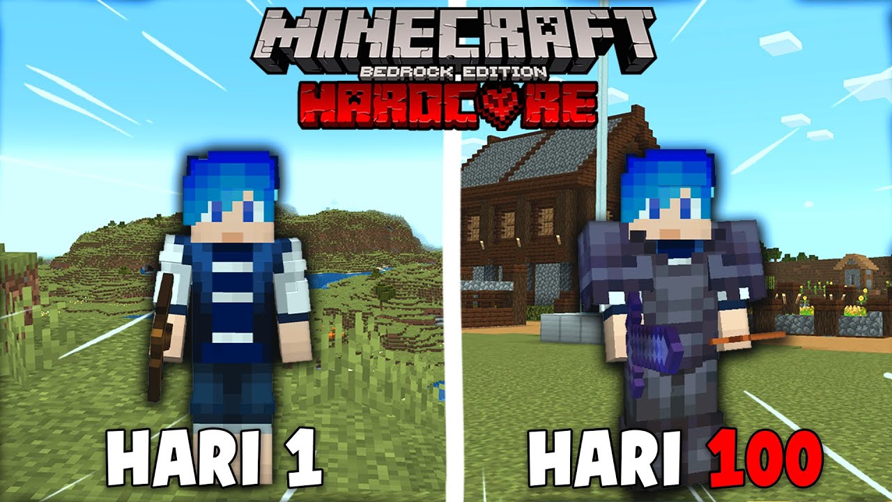 100 Hari Minecraft Hardcore BEDROCK EDITION