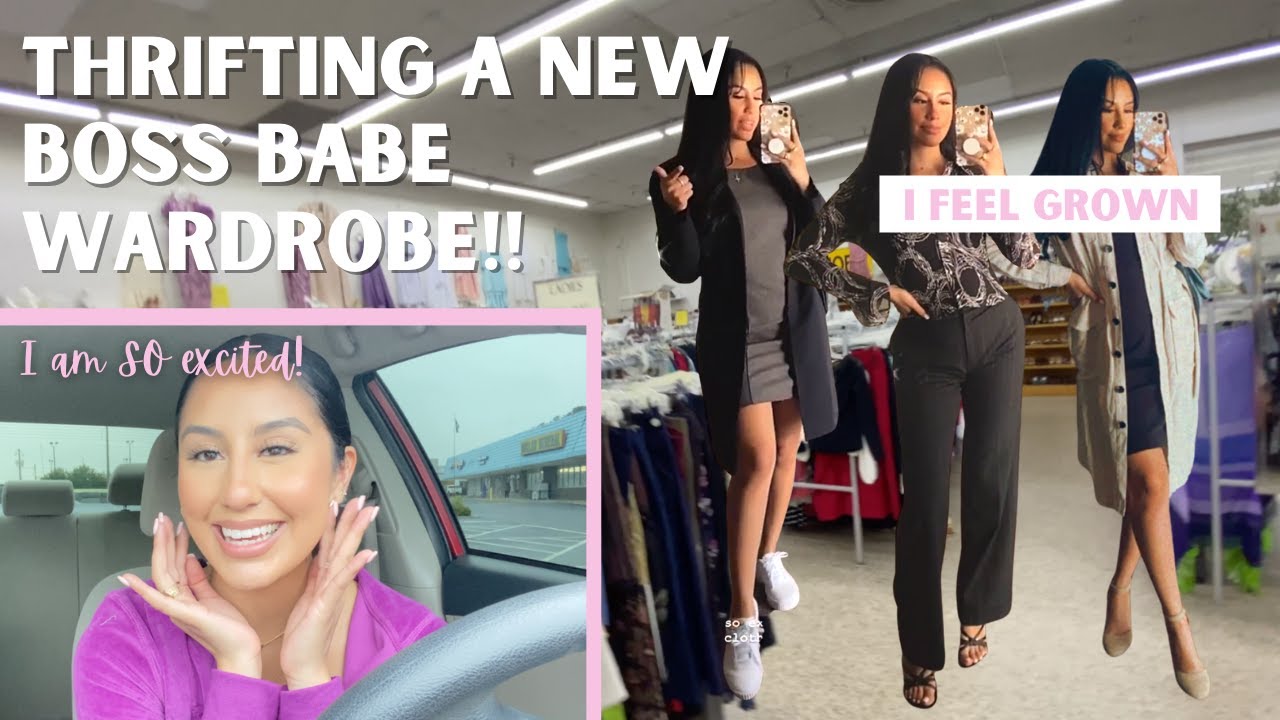 100$ for a NEW BUSINESS WARDROBE! THRIFT WITH ME + Prices & Haul | Boss Babe Entrepreneur Life