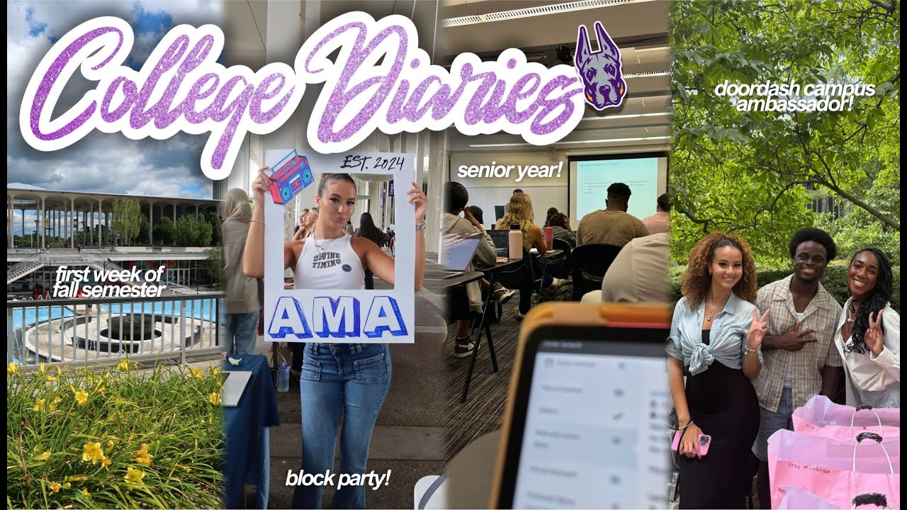 Дневники колледжа в UALBANY 📓 | первая неделя занятий, вечеринка в квартале, GRWM, реалистичная п...