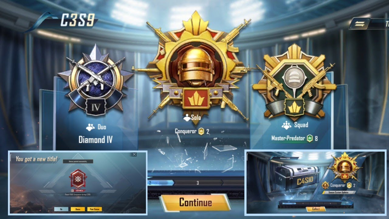 Collecting C3S9 Conqueror Rewards | Pubg Mobile ❤