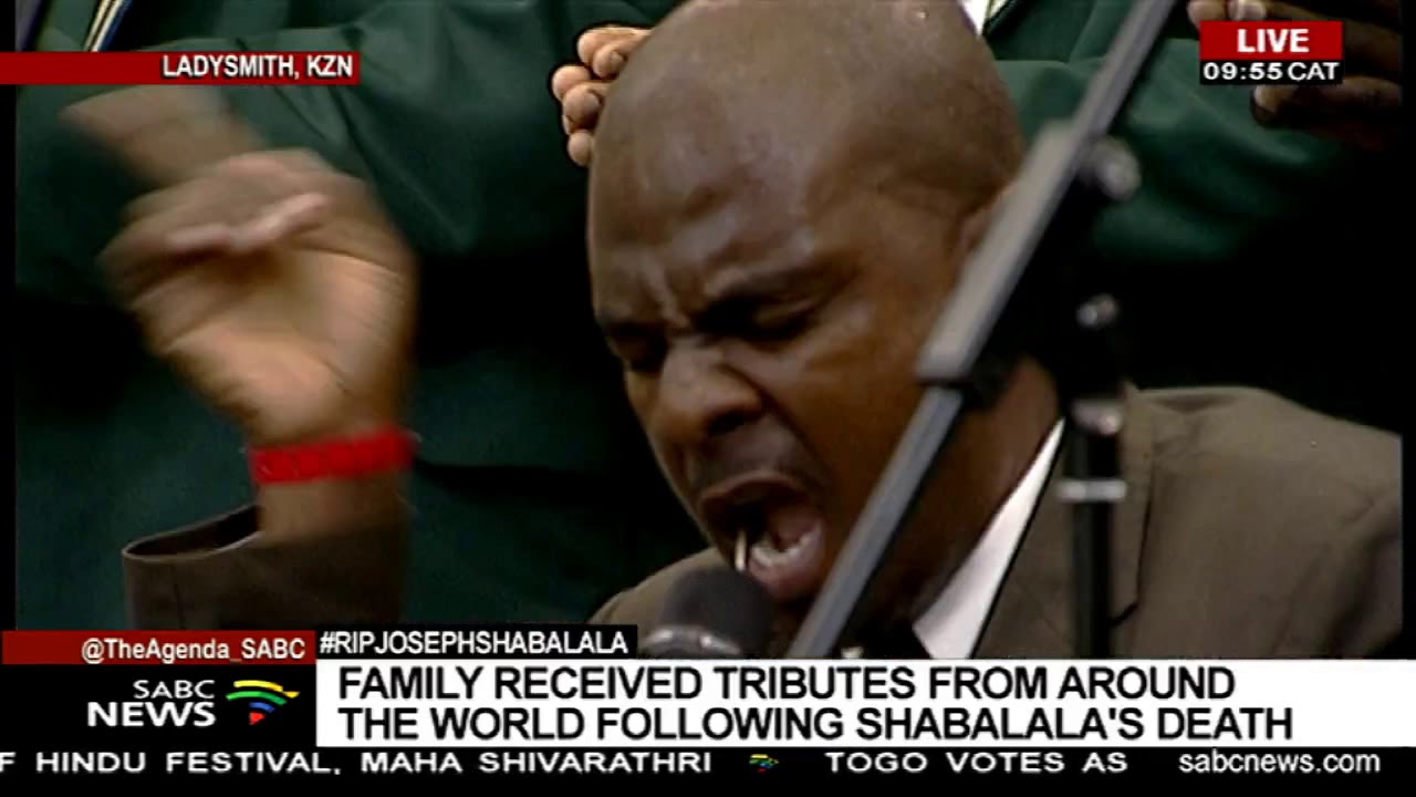 Tribute music item for the late Joseph Shabalala