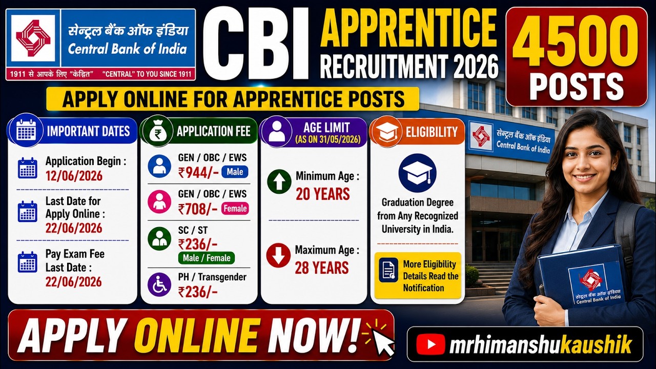 4500 Apprentice Jobs in Central Bank  Huge Banking Opportunity for Graduates! #CentralBank #BankJobs