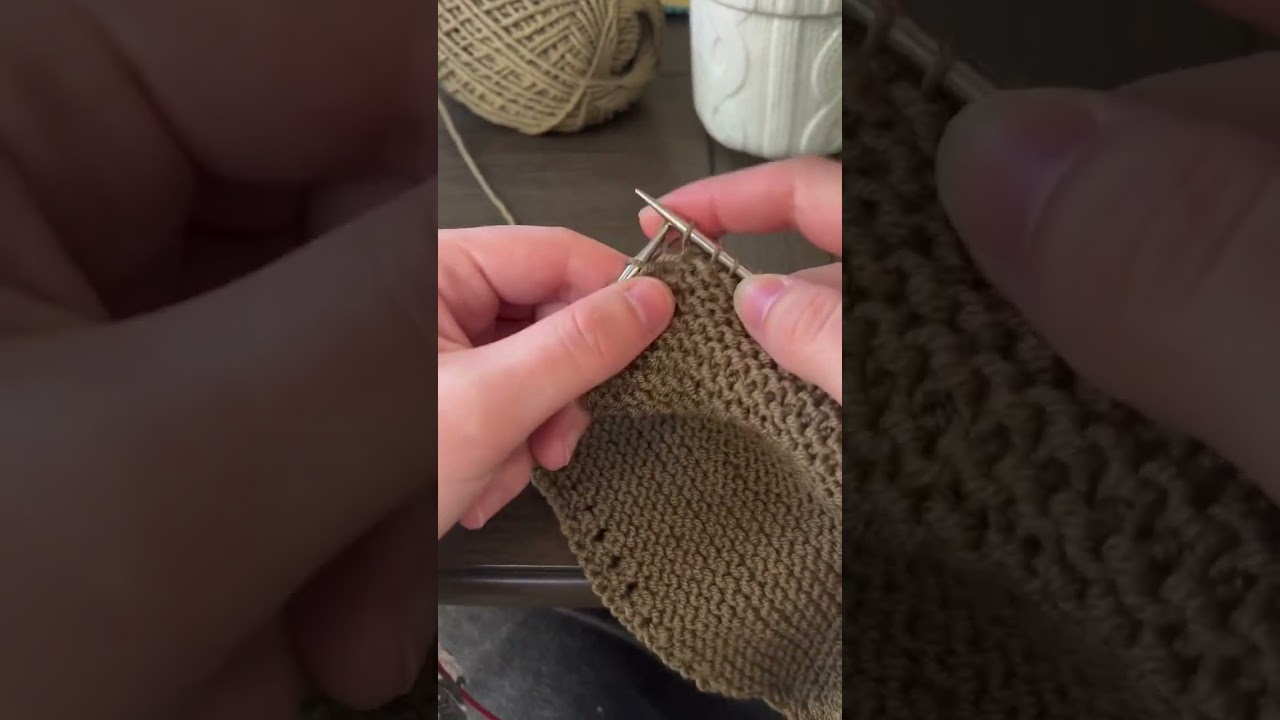 Garter Stitch edges with LB Collection&reg; Superwash Merino 🎥 by @/kaysie-crafts on ig #knitting