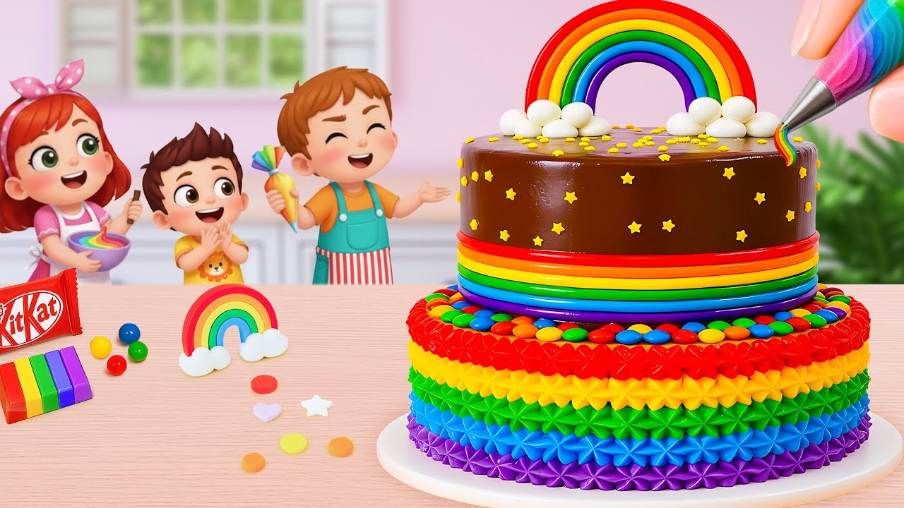 Miniature Rainbow Cake Recipe 🌈 Best Yummy Mini Rainbow Buttercream Cake In The World 💕 Yummy Teeny